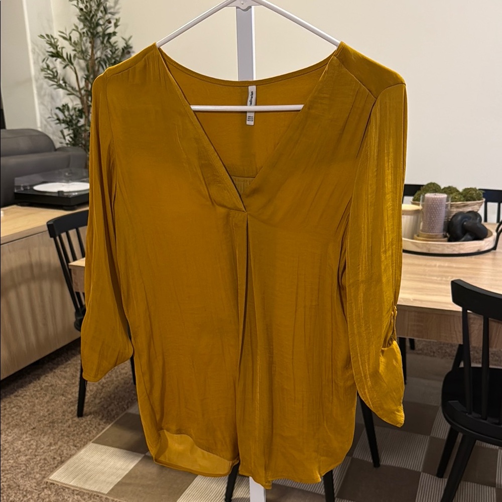 Stradivarius Yellow Relaxed Blouse